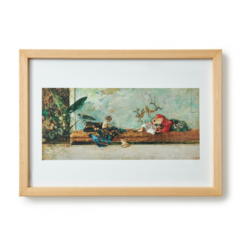 Impresión enmarcada "Los hijos del pintor en el salón japonés"                                                                 
